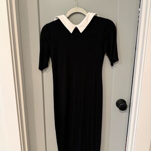 ASOS Classic Black Dress with White Collar